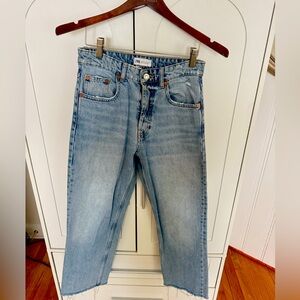 Zara High-Rise Medium-Wash Jeans